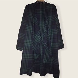 Green And Blue Over Sized Cardigan